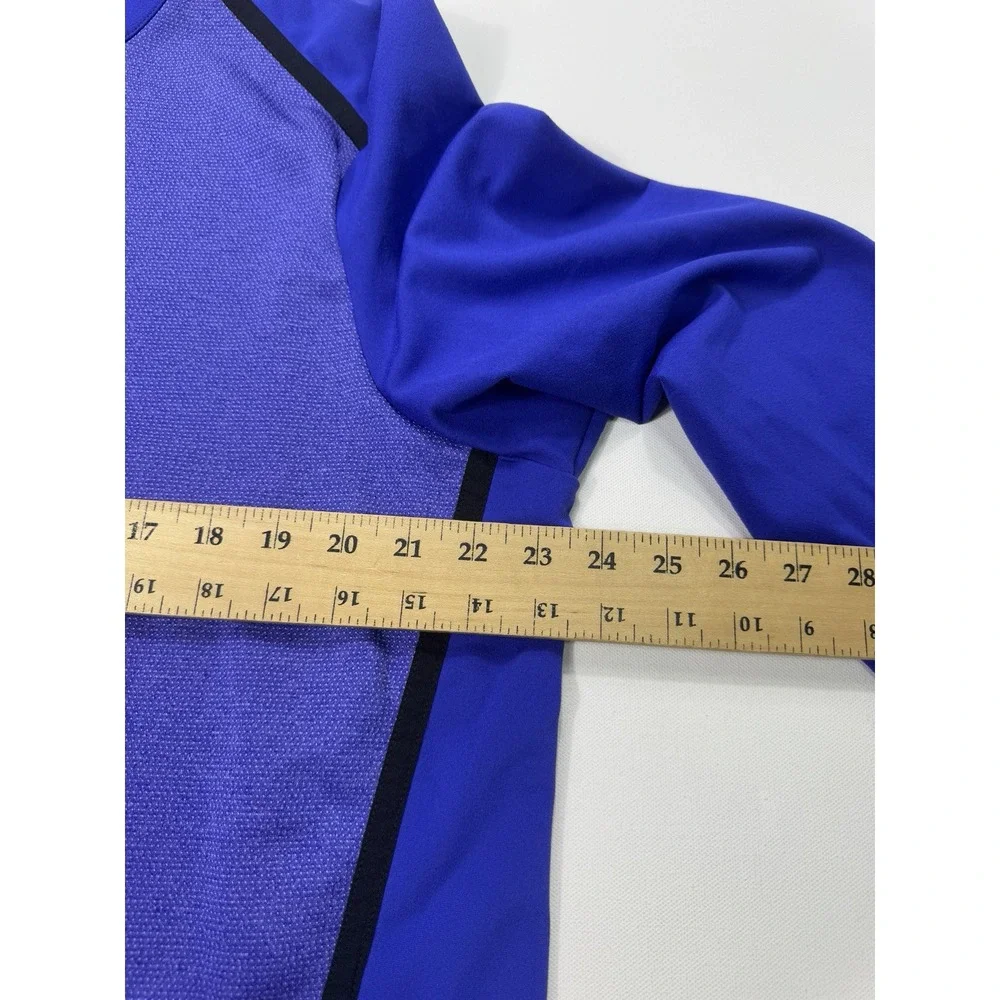 Adidas Golf Men Large Blue 1/4 Zip Pullover Performance Sweater Active Stretch L